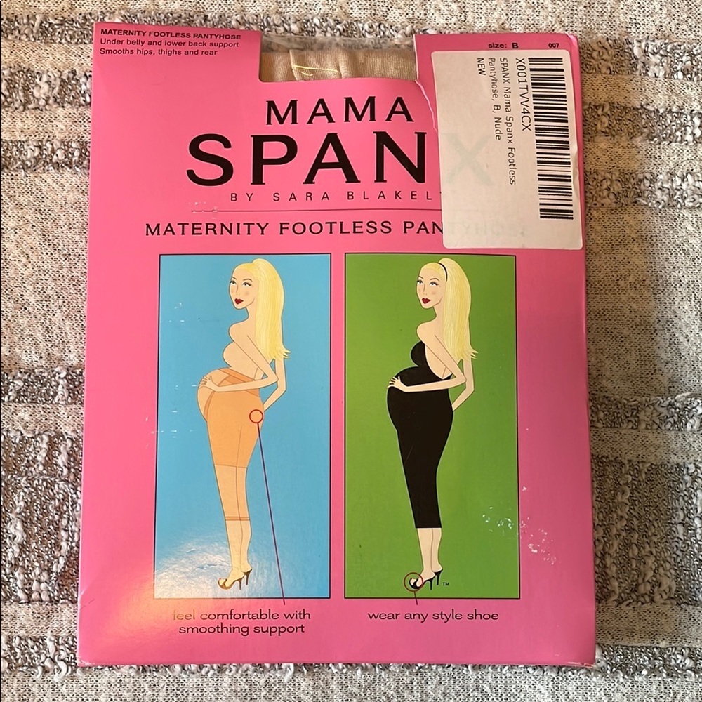 Mama SPANX by Sara Blakey Footless Pantyhose Nude Sz B